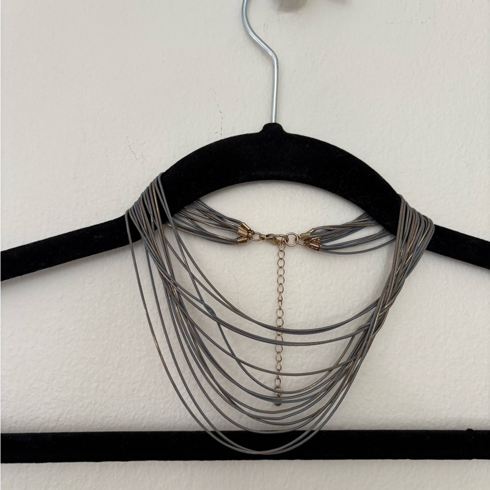 Free People Multi-Strand Gray Necklace